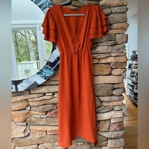 Orange long dress